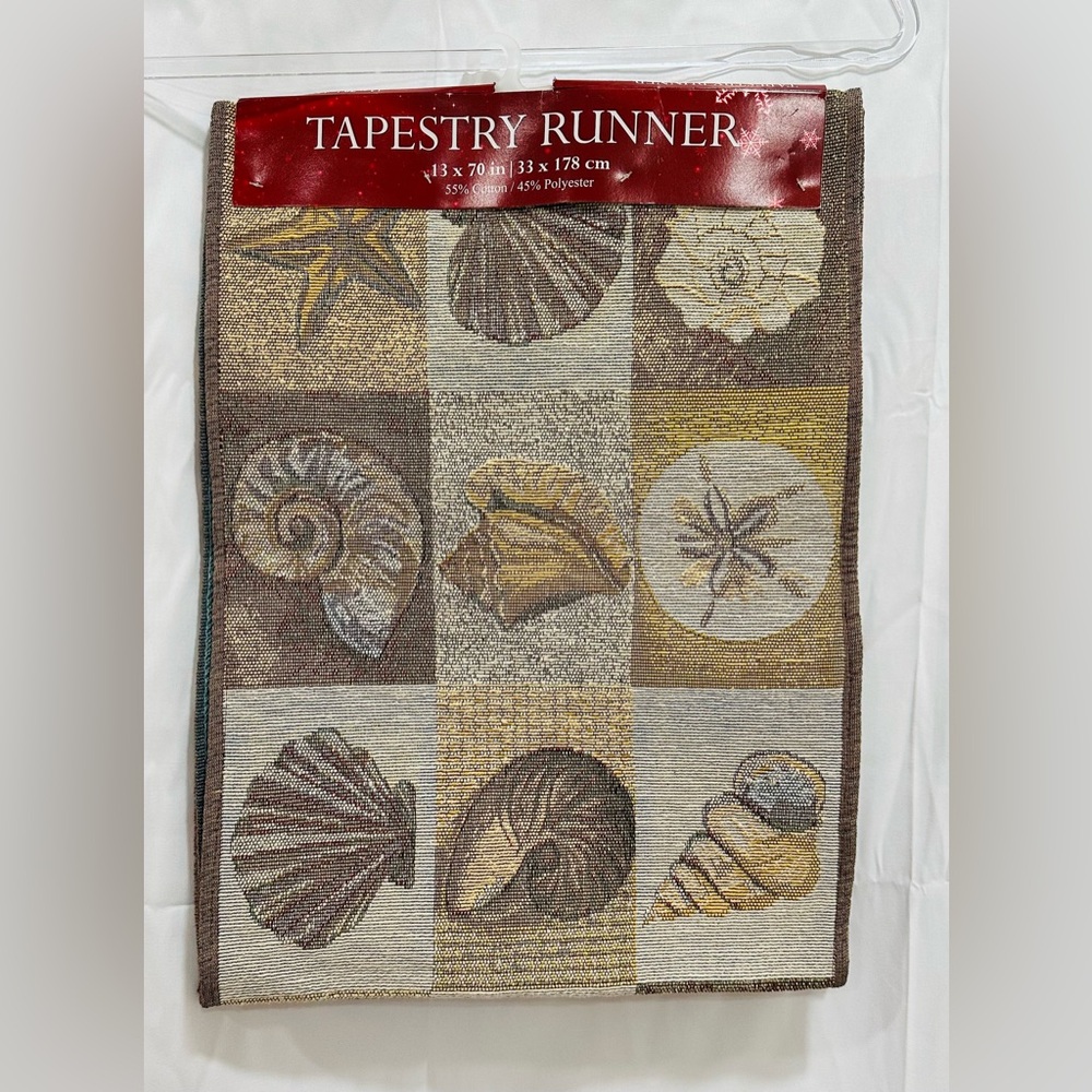 Tapestry Table Runner marine theme 13x70‎ Cotton/polyester